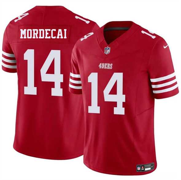 Men & Women & Youth San Francisco 49ers #14 Tanner Mordecai Red 2025 F.U.S.E. Vapor Untouchable Limited Stitched Jersey->san francisco 49ers->NFL Jersey